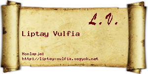 Liptay Vulfia névjegykártya